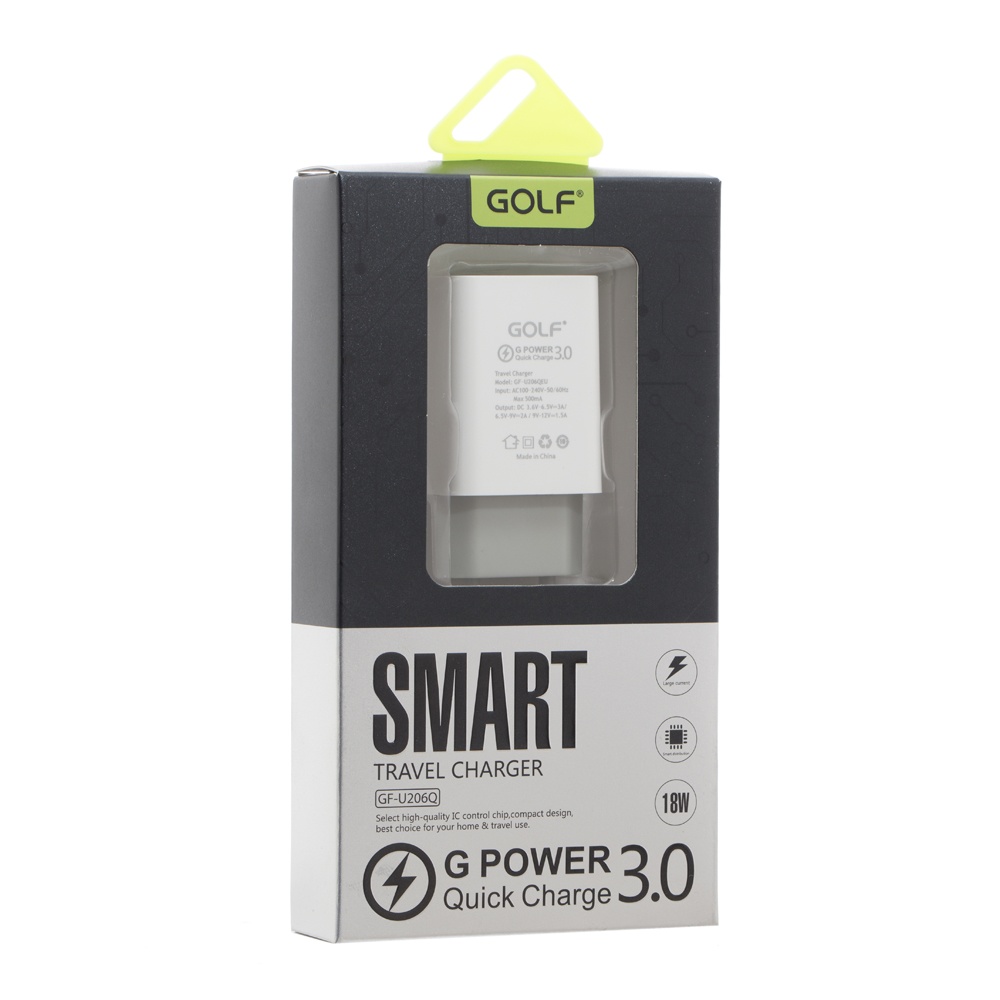 Сетевой адаптер Golf Quick Charge 3.0 GF-U206Q белый